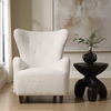 Ingel White Wingback Armchair, Furniture by Uttermost, 33" width x 39.5" height x 34" depth thumbnail 2