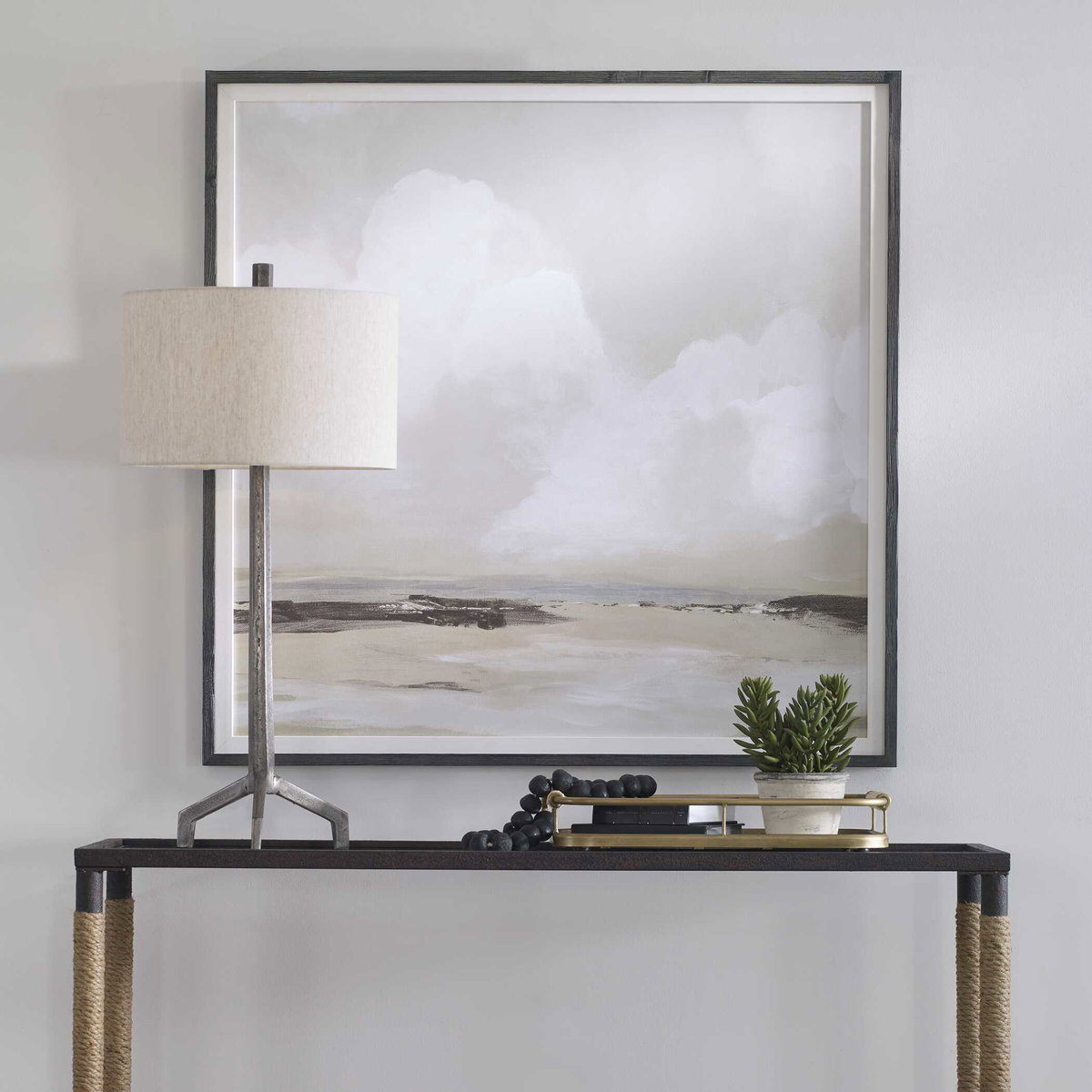 Soft Clouds Framed Print, Art by Uttermost, 42" width x 42" height x 2" depth View 2