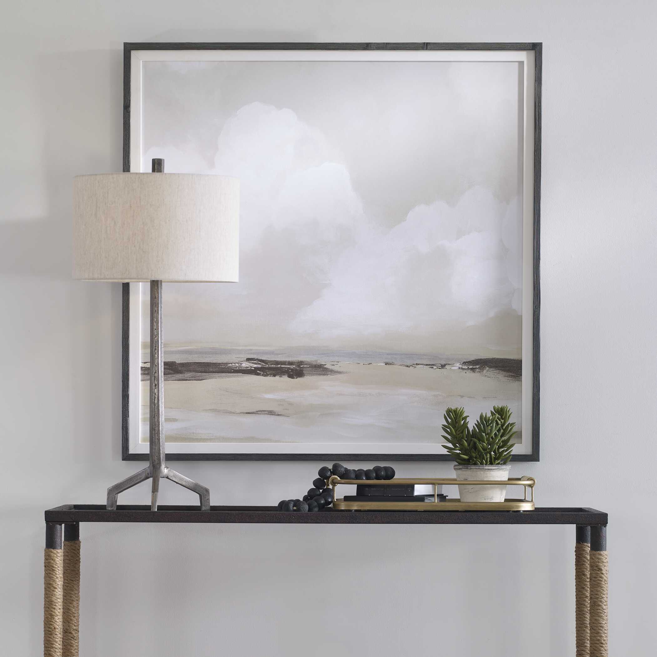 Soft Clouds Framed Print large image 