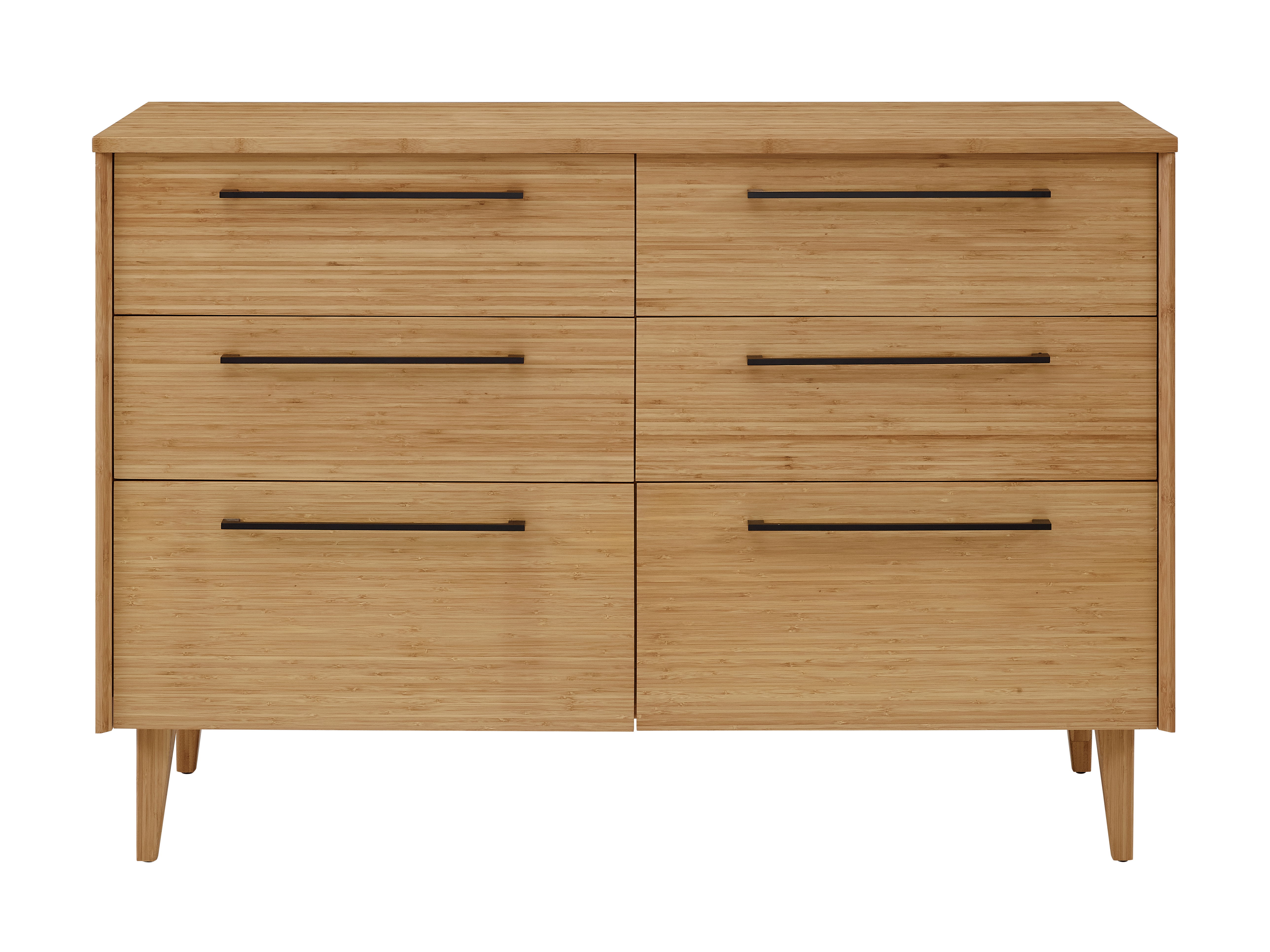 Sienna Six Drawer Double Dresser, Caramelized, by Greenington, 18.5" length x 52.5" width x 35.5" height View 2