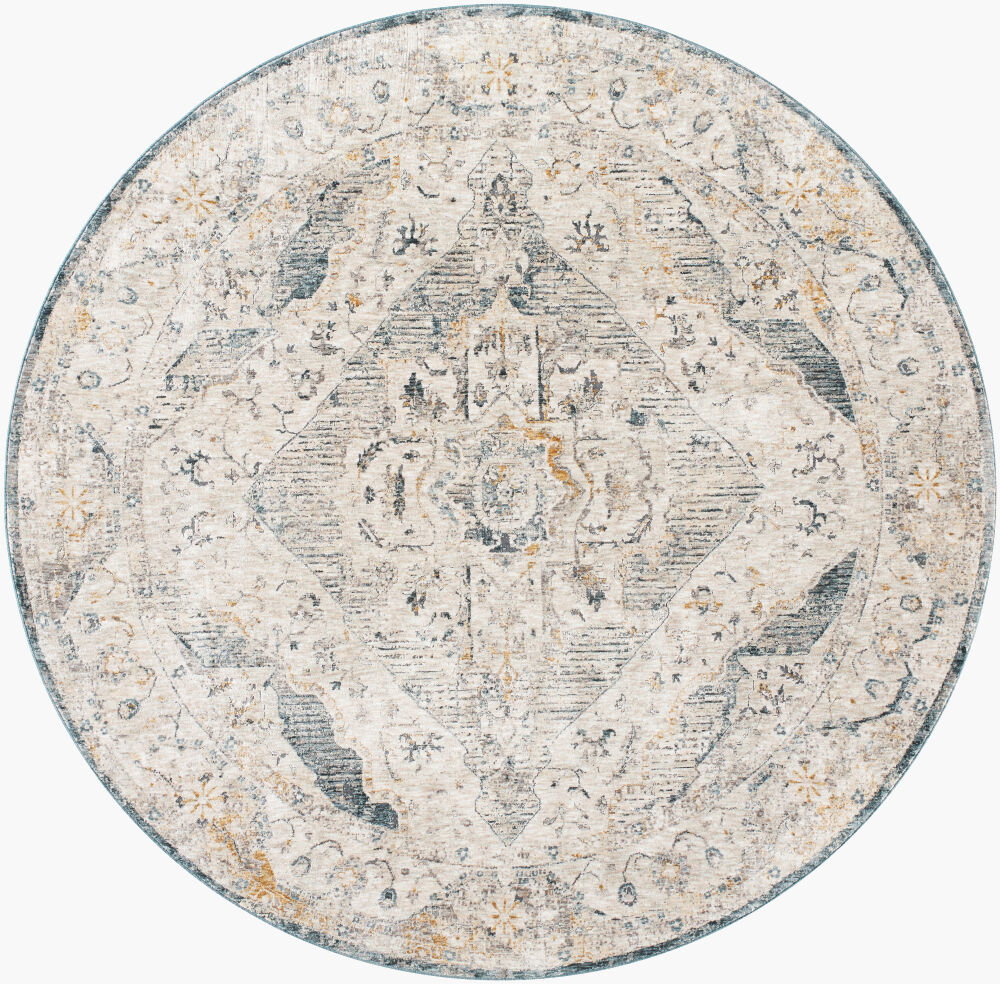 Cardiff Machine Woven Rug, by Surya, 6'6.74" length x 6'6.74" width
