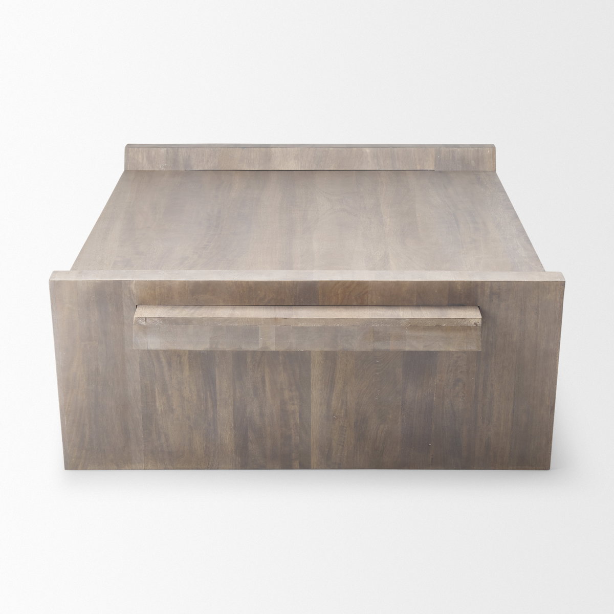 Elaine 59x36 Brown Solid Wood Top & Base Coffee Table, by Mercana, 59" length x 36" width x 16" height View 5
