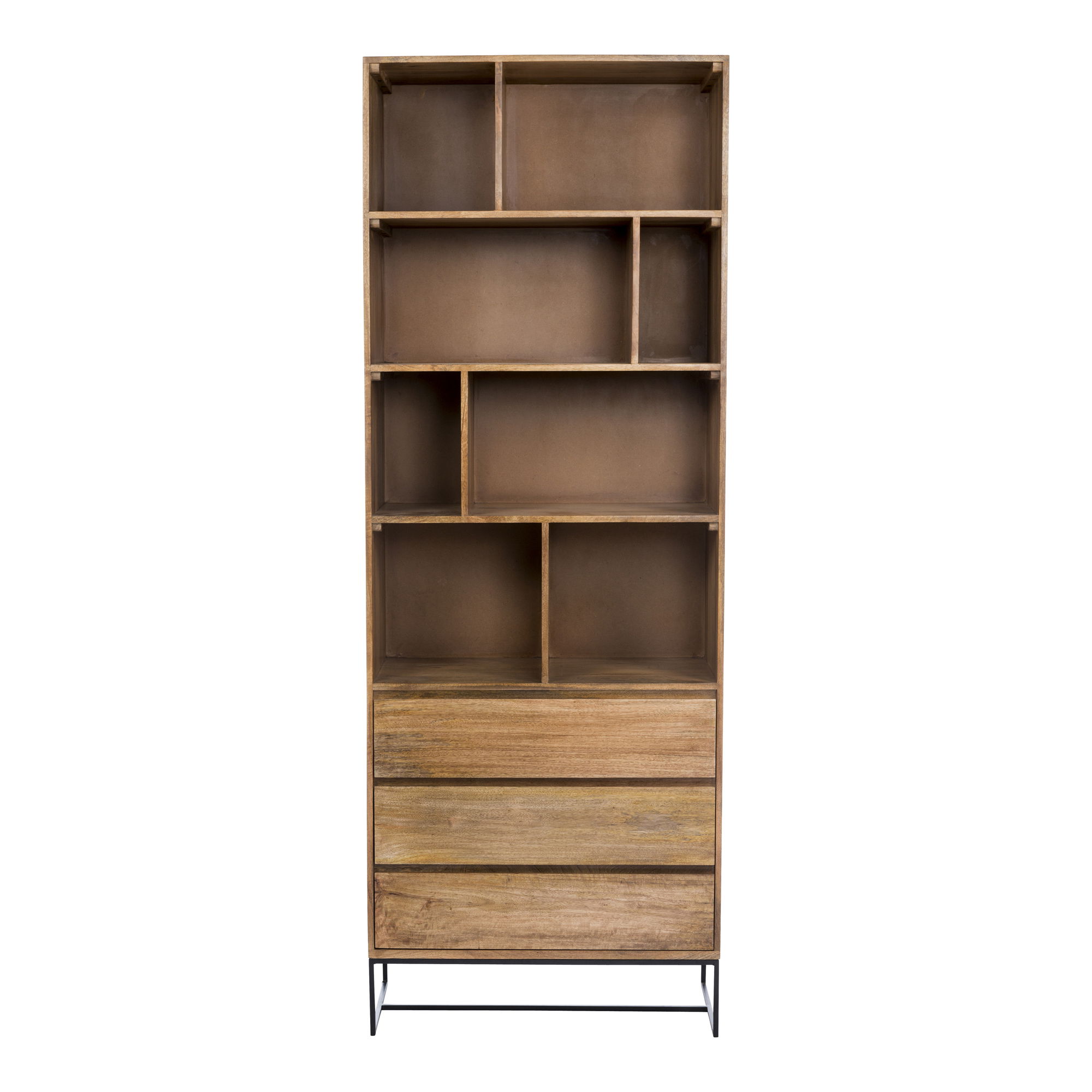 Colvin Shelf Natural, Shelving & Bookcase by Moe's Home, 31.5" width x 86.5" height x 16" depth View 1