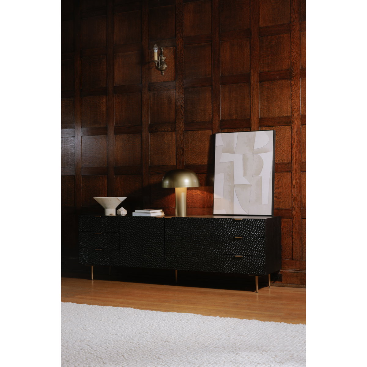 Breu Sideboard Black, Cabinets & Sideboard by Moe's Home, 79.5" width x 26.25" height x 18" depth View 8