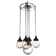 Online Designer Bathroom Five-Globe Armory Chandelier