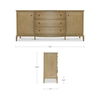 Sadie Sideboard Brown, Cabinets & Sideboard by Moe's Home, 78.75" width x 33.88" height x 17.75" depth thumbnail 7