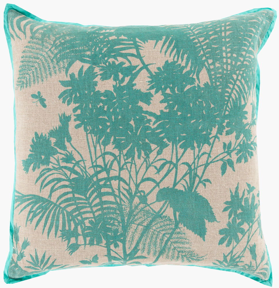 Shadow Floral Accent Pillow Down, Decorative Pillow by Surya, 20" length x 20" width