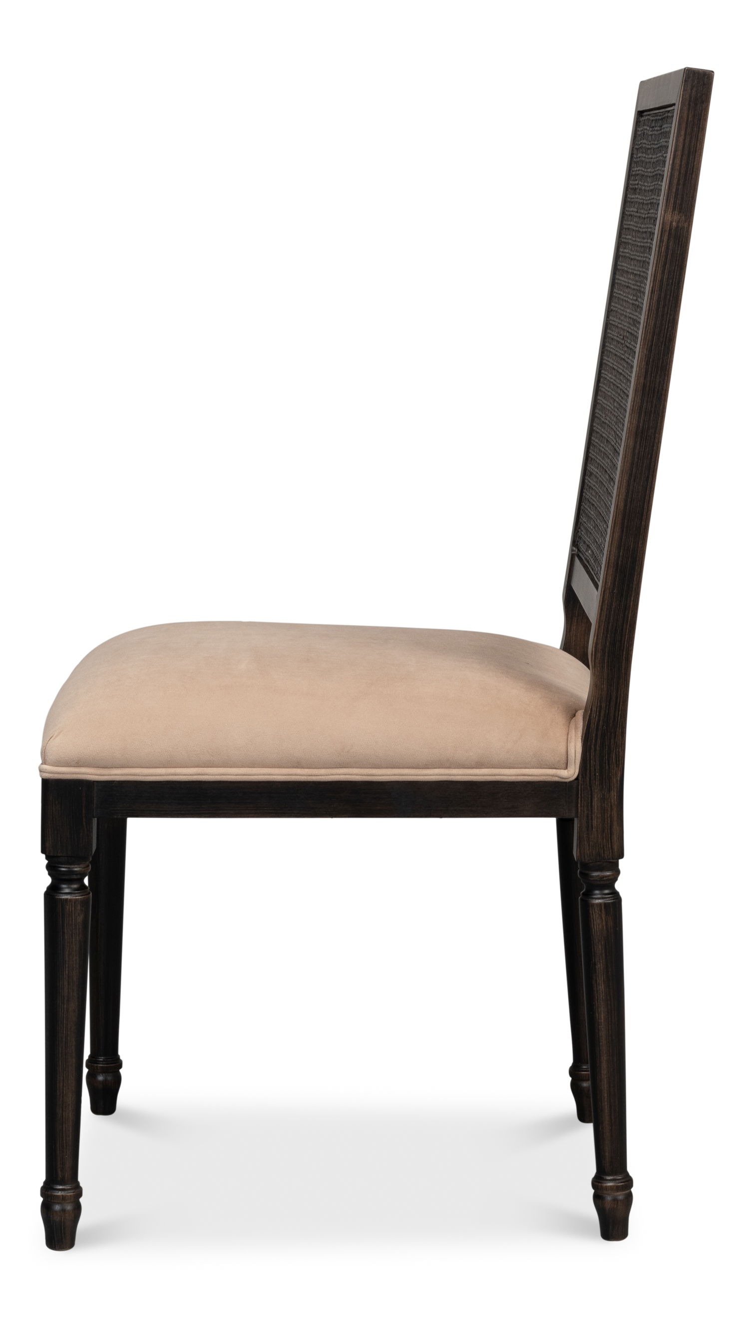 Cane Back Side Chair, Nero, Toffee, Dining Chair by Sarreid, 20" length x 20" width x 40" height View 9