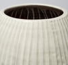 Reyan Large 28.5' Pearl White Ceramic Striped Vase thumbnail 8