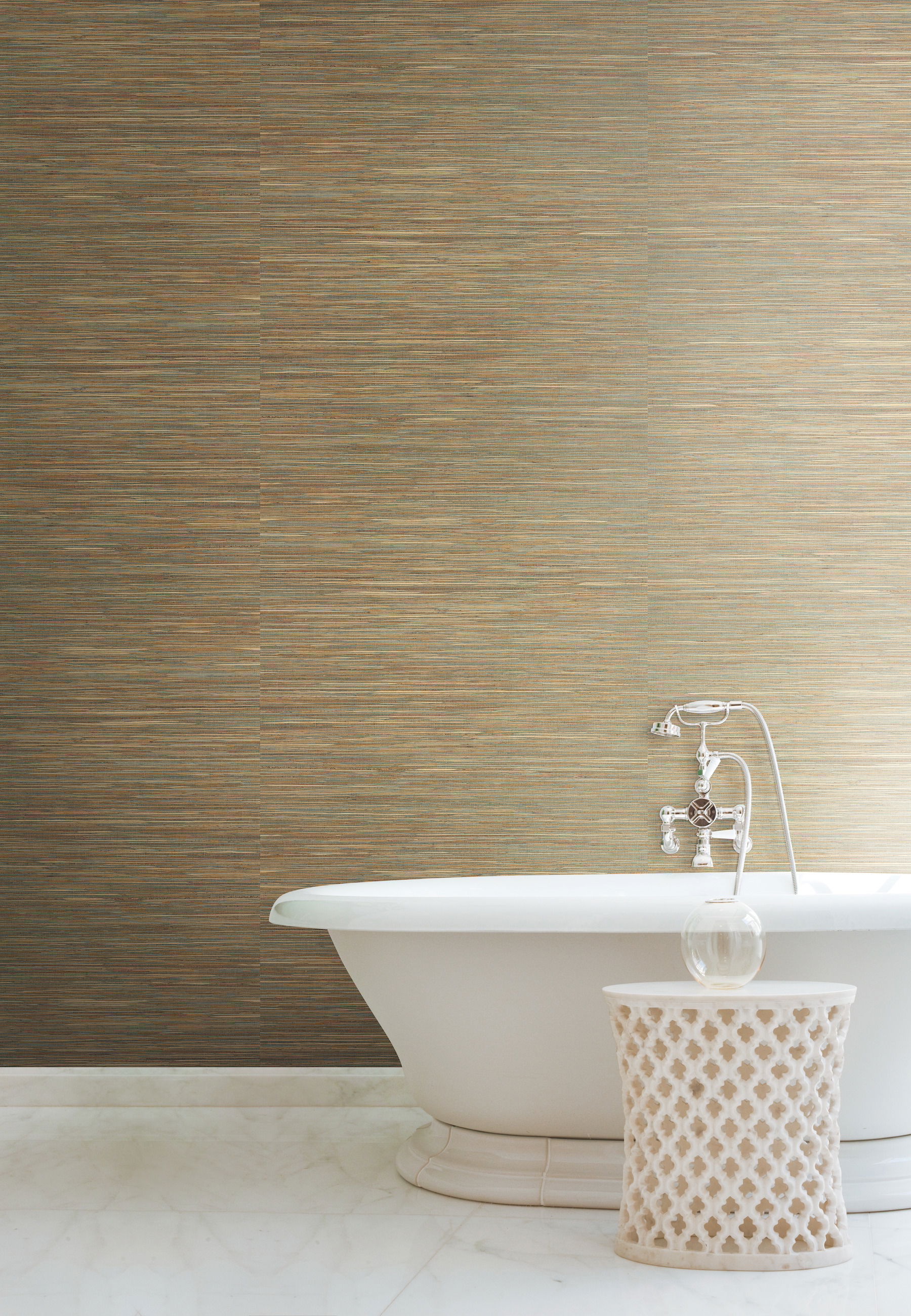 Raw Jute Green Wallpaper, by York Wall, 24' length x 3' width x 0.02" depth View 3