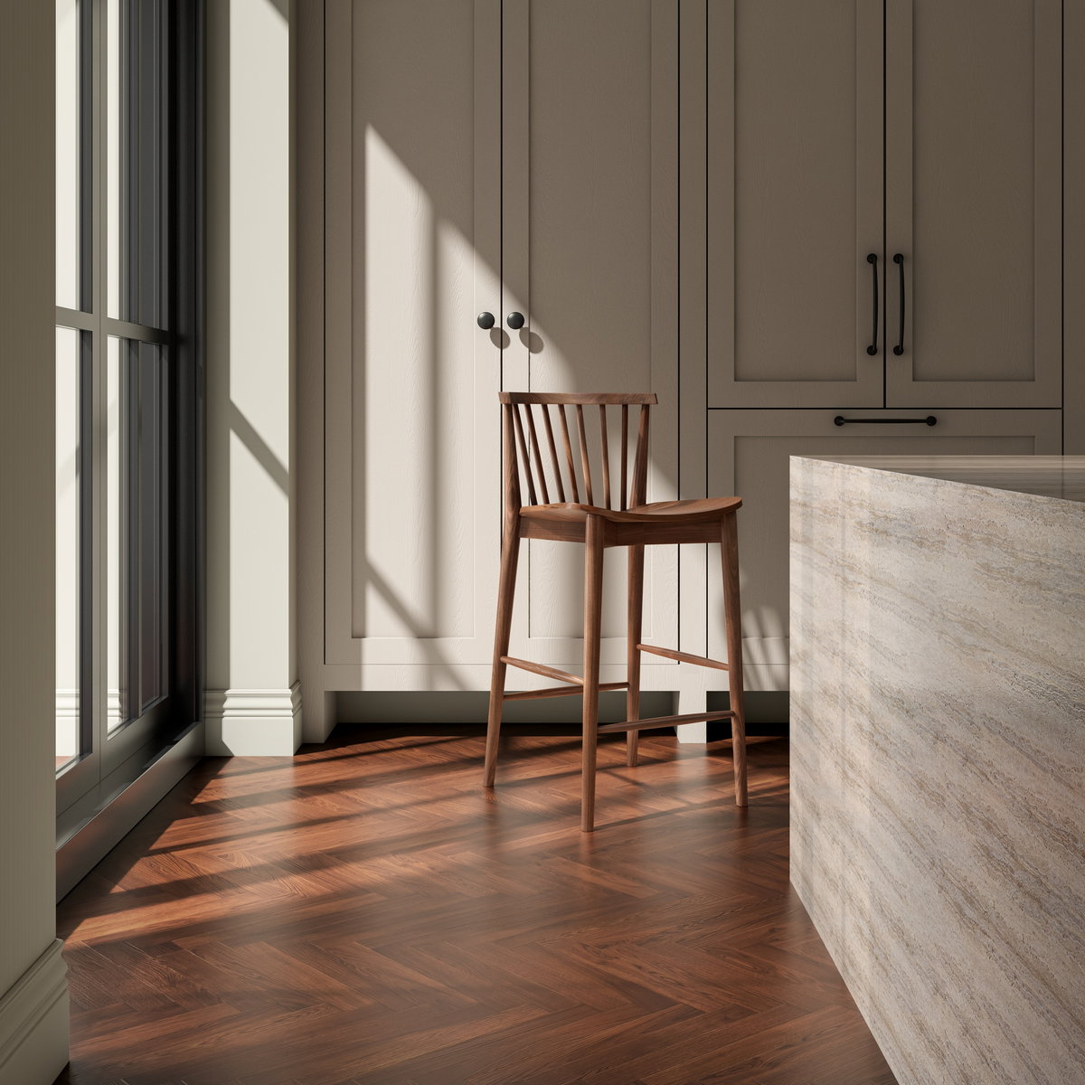 Marley Counter Stool Walnut, Counter & Bar Stool by Moe's Home, 18" width x 37" height x 20" depth View 8