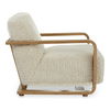 Eckersley Lounge Chair Cream Faux Fur, Accent Chair by Moe's Home, 29.5" width x 29" height x 36" depth thumbnail 3