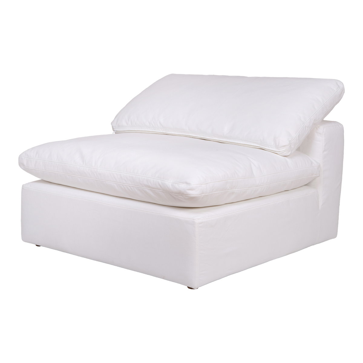 Clay Slipper Chair Cream White, Accent Chair by Moe's Home, 44.5" width x 32.5" height x 44.5" depth View 7