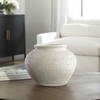 Floreana Round White Vase, by Uttermost, 12" width x 9" height x 12" depth thumbnail 3