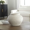Floreana Round White Vase, by Uttermost, 12" width x 9" height x 12" depth thumbnail 3