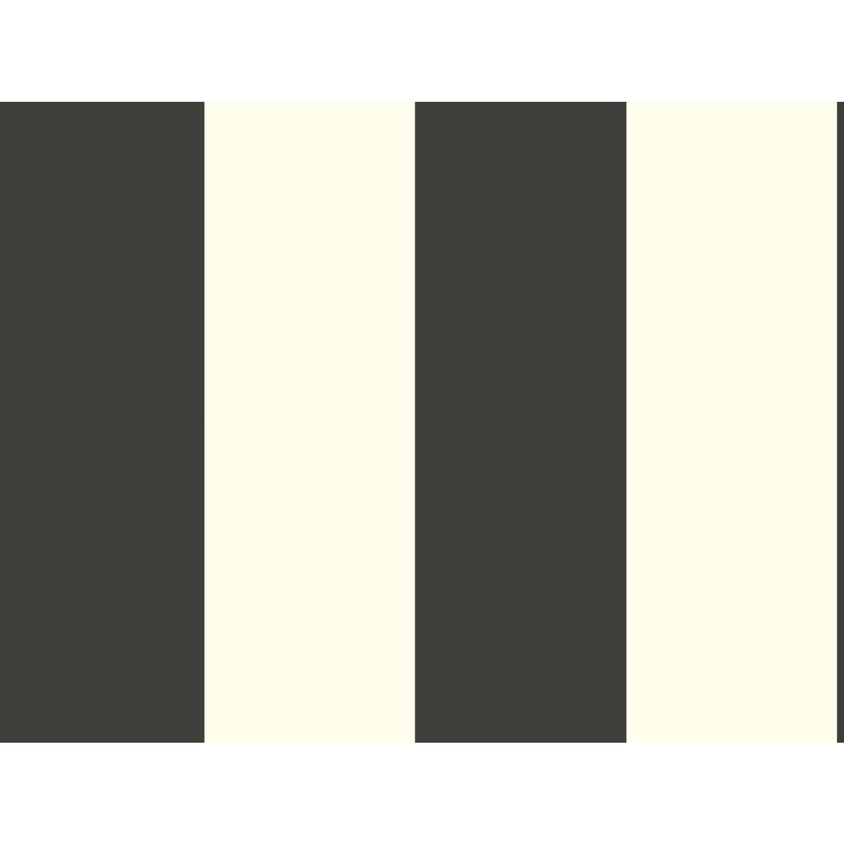 Canvas Stripe Black & White Wallpaper, by York Wall, 27' length x 2'3" width x 0.02" depth View 1