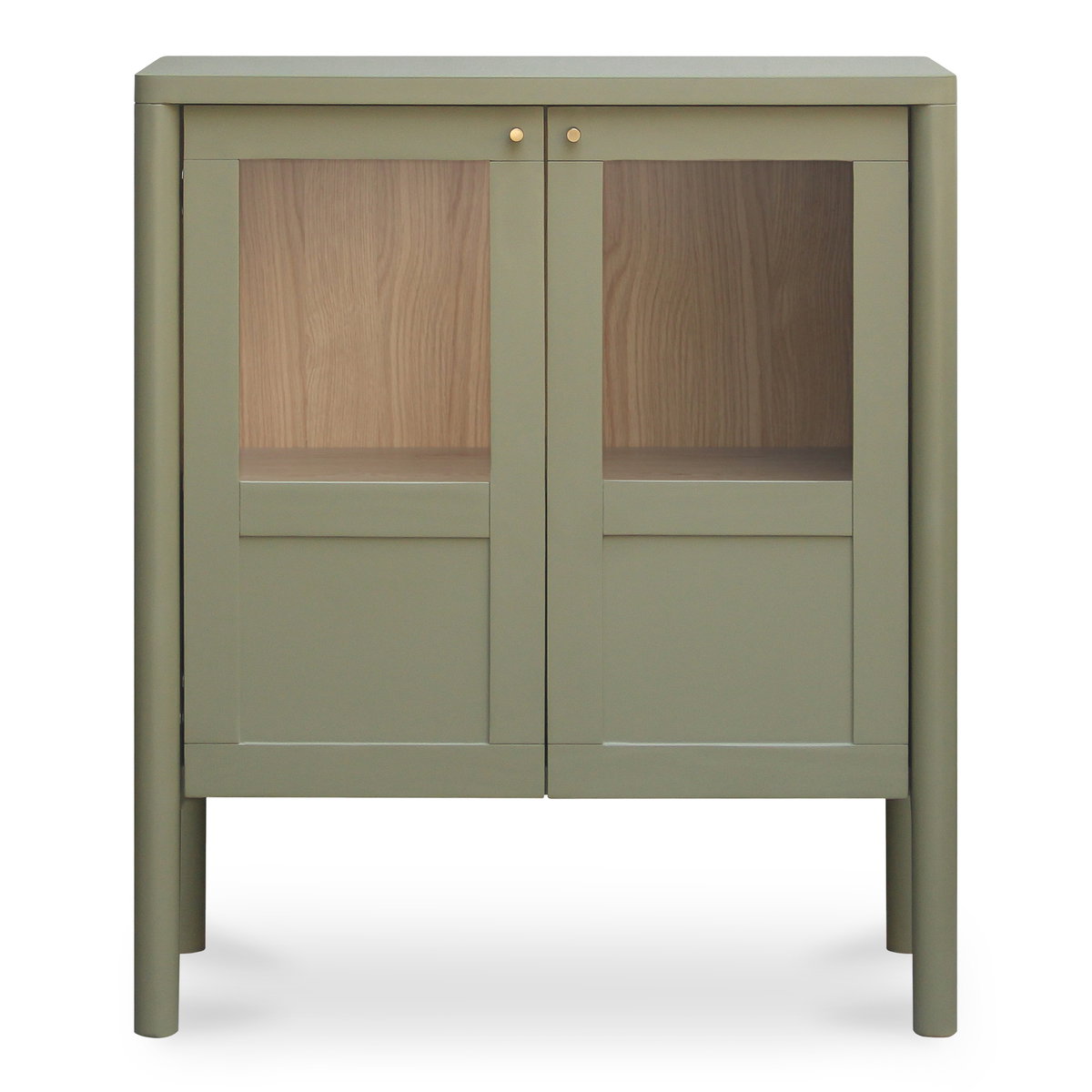 Hannah Cabinet Green, Cabinets & Sideboard by Moe's Home, 35" width x 41.3" height x 16.9" depth View 1