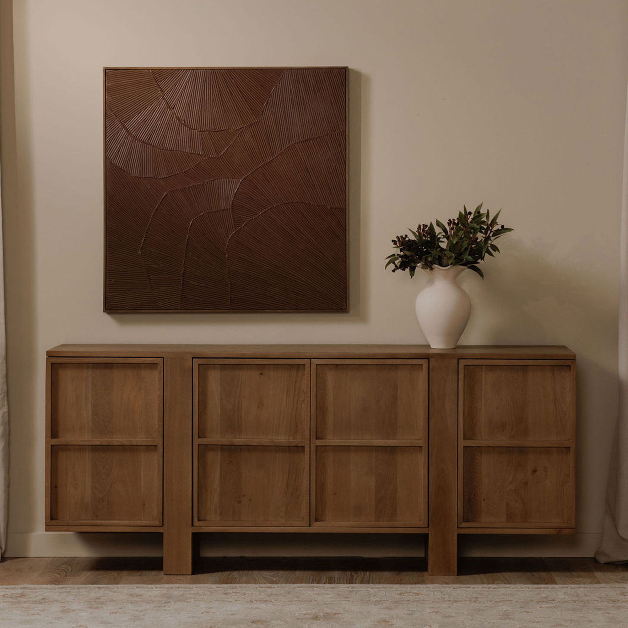 Flutter Framed Painting Maroon large image 