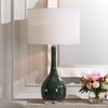 Essex Green Glass Table Lamp thumbnail 1