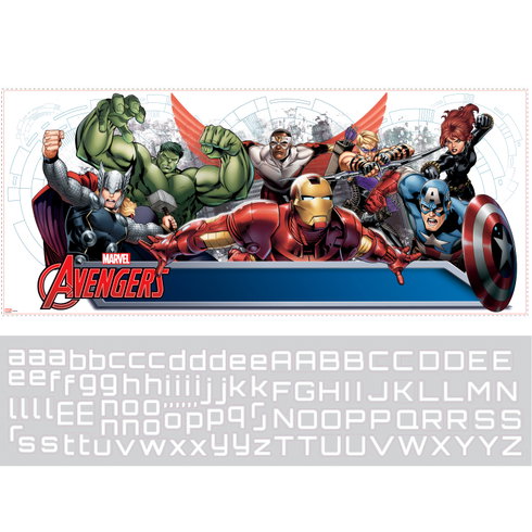 Avengers Assemble Personalization Headboard Wall Decals