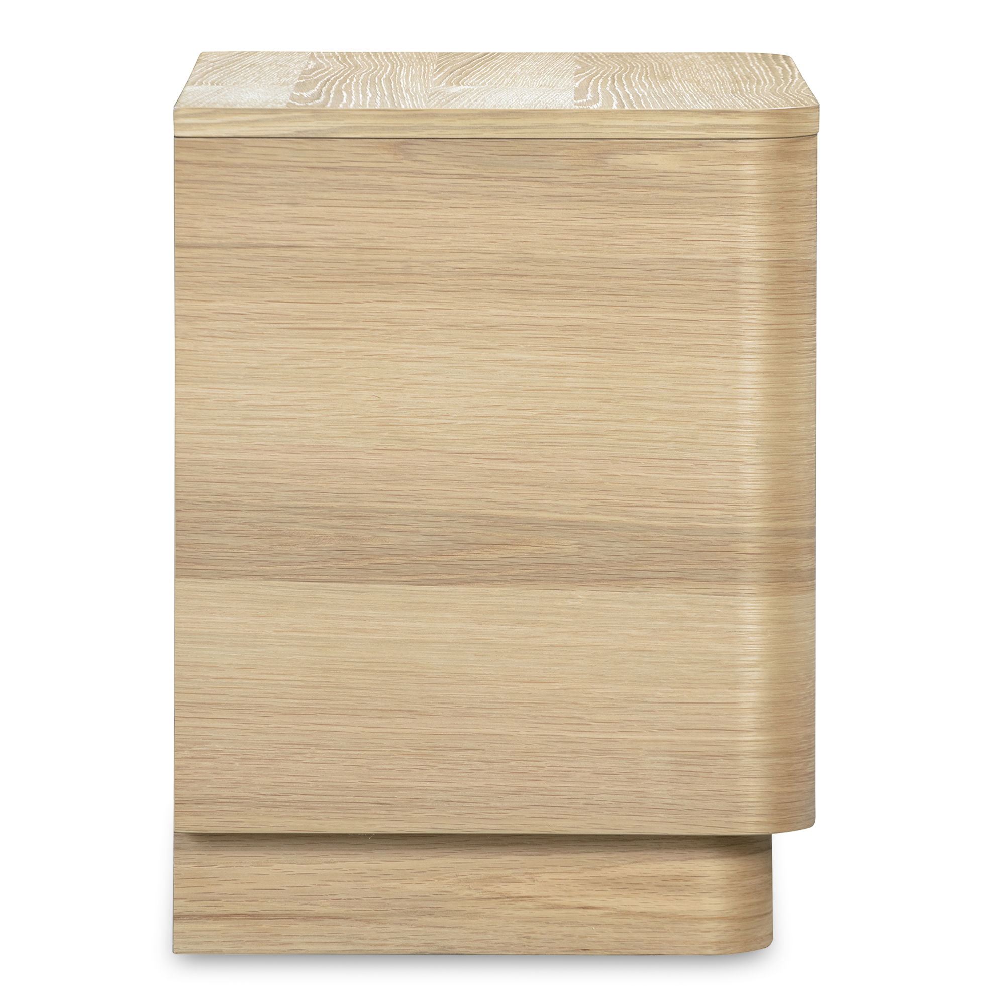 Round Off Tall Nightstand Natural Oak, by Moe's Home, 20" width x 20" height x 15" depth View 8