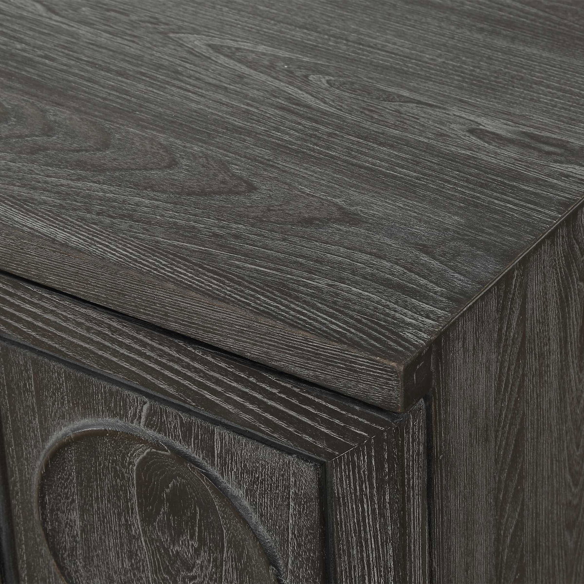 Shelby 2 Door Ebony Stained Cabinet, Furniture by Uttermost, 39.4" width x 34" height x 16" depth View 8