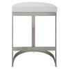 Ivanna Backless Silver Counter Stool, Counter & Bar Stool by Uttermost, 18" width x 26" height x 14.5" depth thumbnail 1