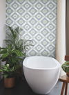 Garden Trellis Cobalt Wallpaper thumbnail 2