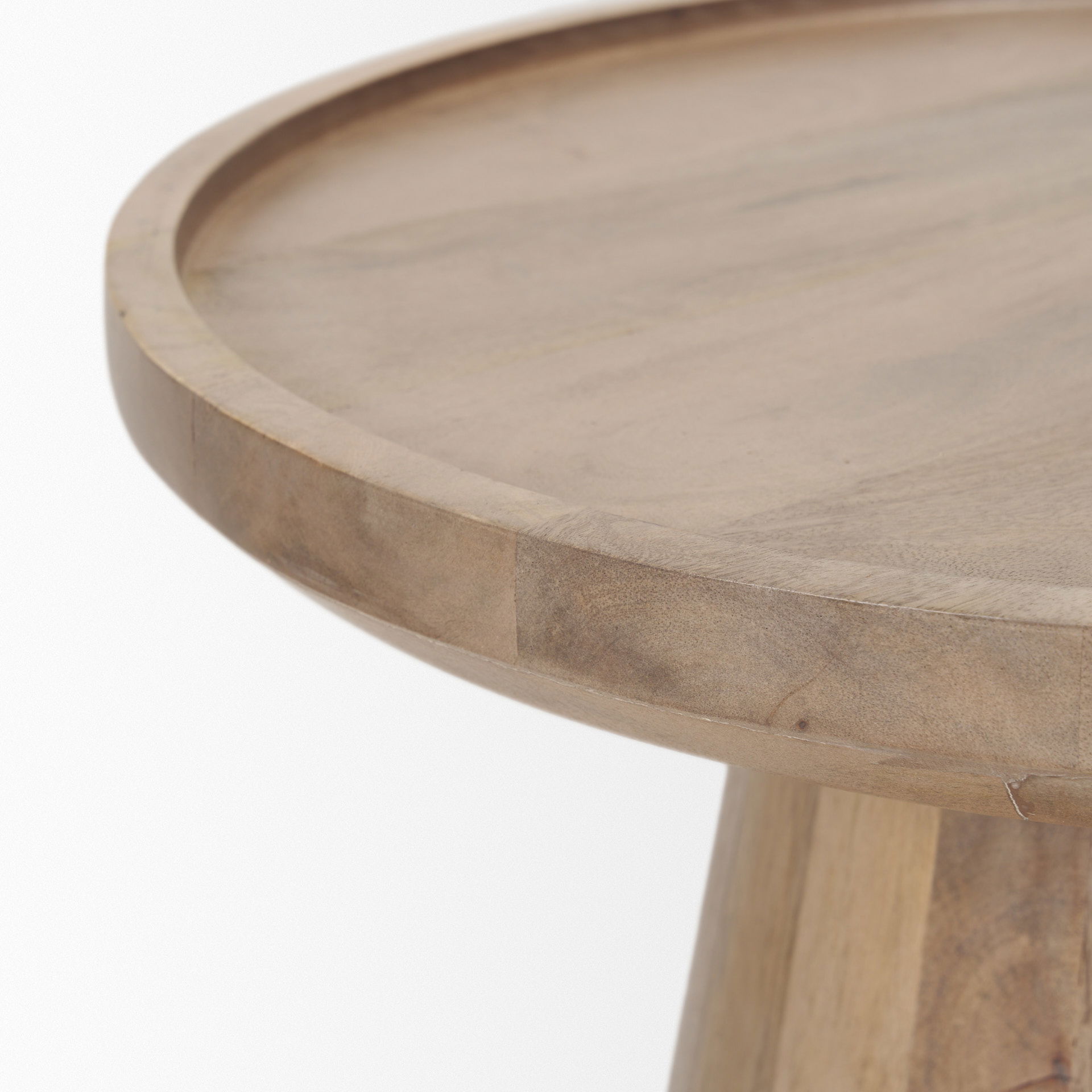 Takoda Light Brown Wood Tapered Drum Accent Table large image 