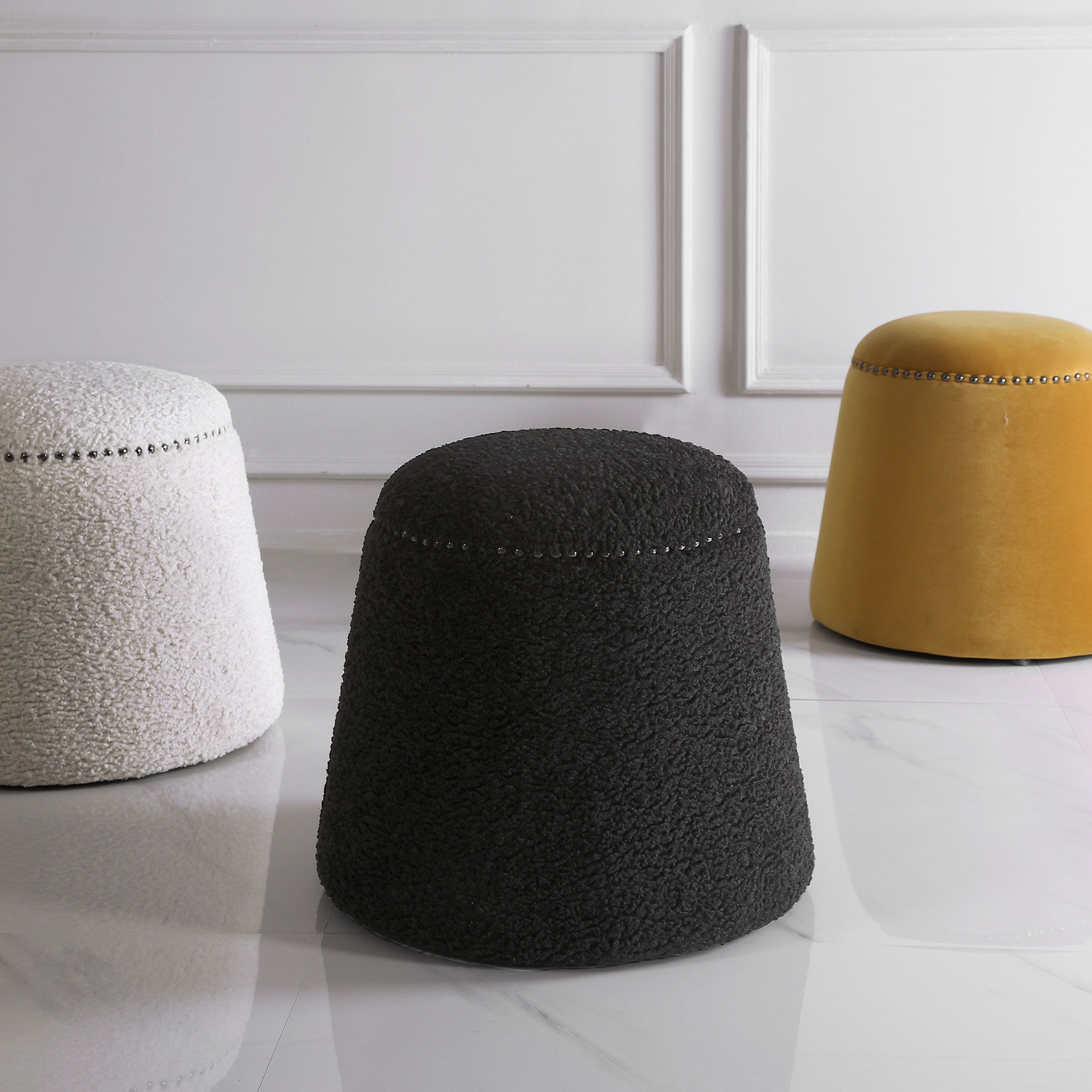 Gumdrop Black Ottoman large image 