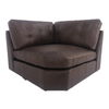 Thurlow Corner Chair Espresso Brown Leather thumbnail 0