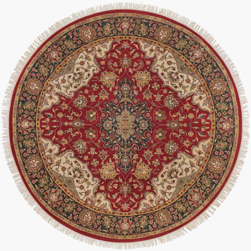 Taj Mahal Handmade Rug, by Surya, 8' length x 8' width