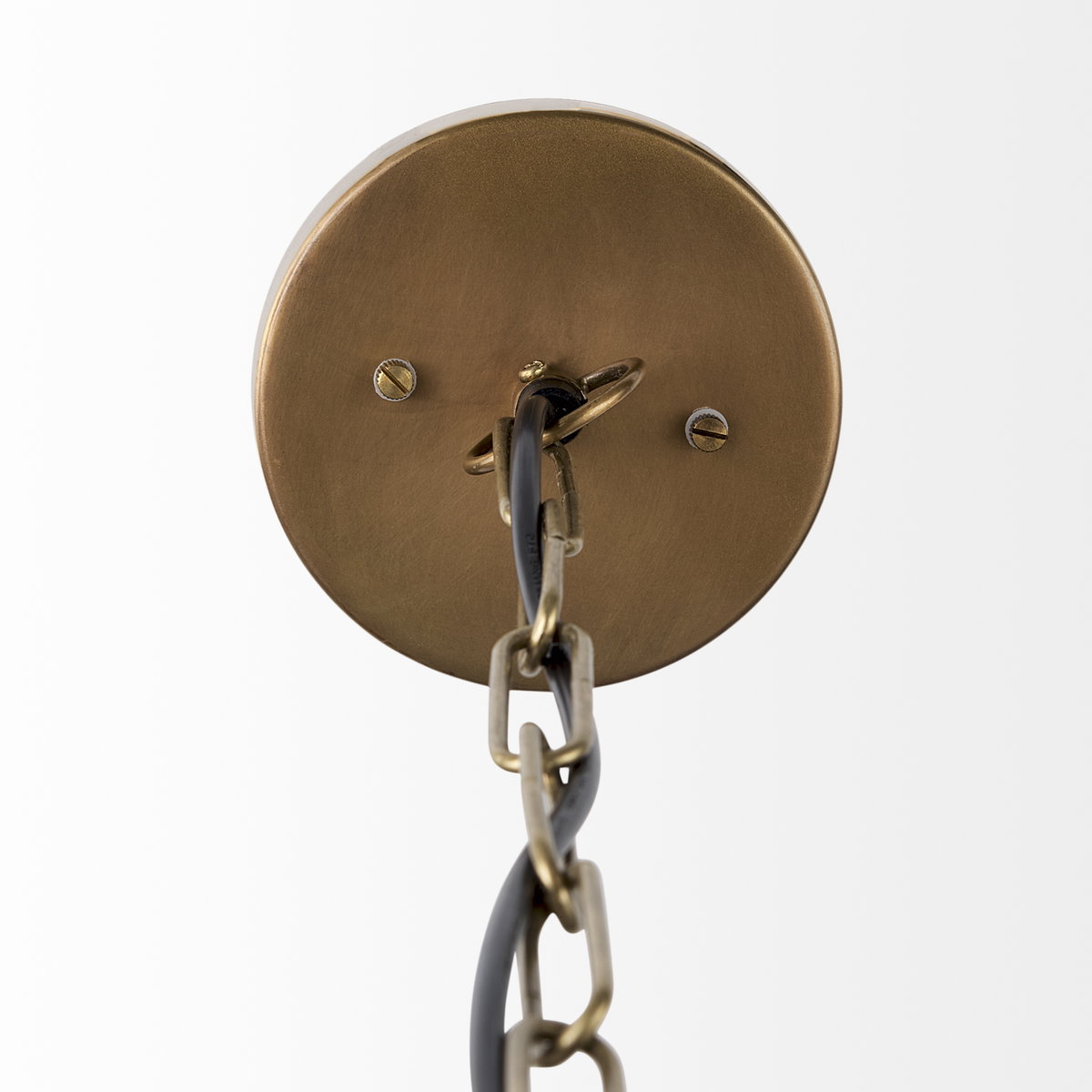 Leighton I 15x20 Gold Toned Metal Spherical Pendant Light, by Mercana, 15" length x 15" width x 20" height View 5
