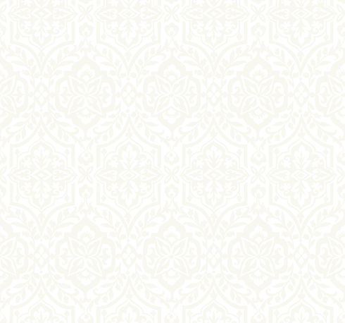 Catherdral Damask White Wallpaper