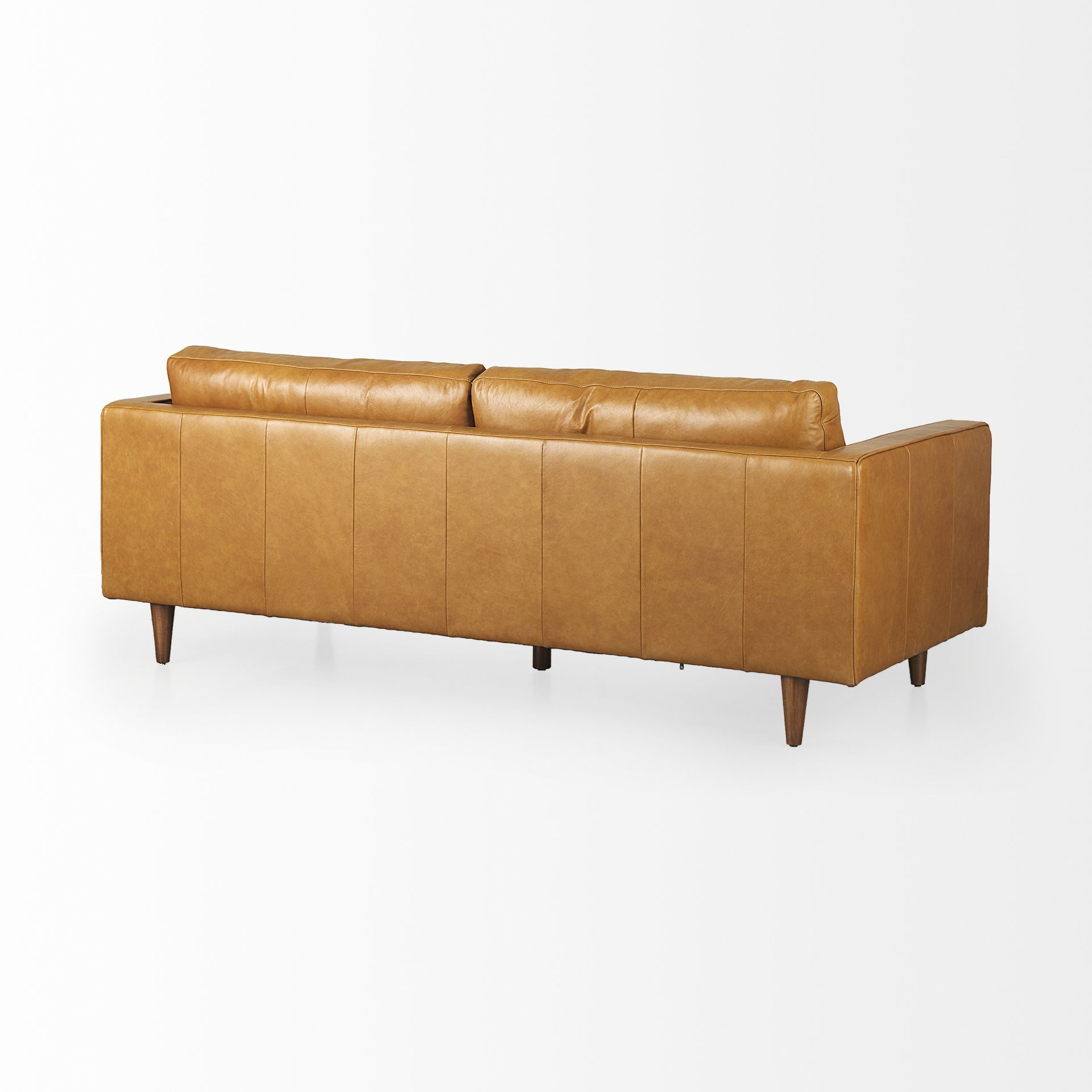 Svend 88.0L x 38.0W x 34.0H Tan Leather Sofa, Sofas & Sectional by Mercana, 87.8" length x 37.8" width x 34.65" height View 10