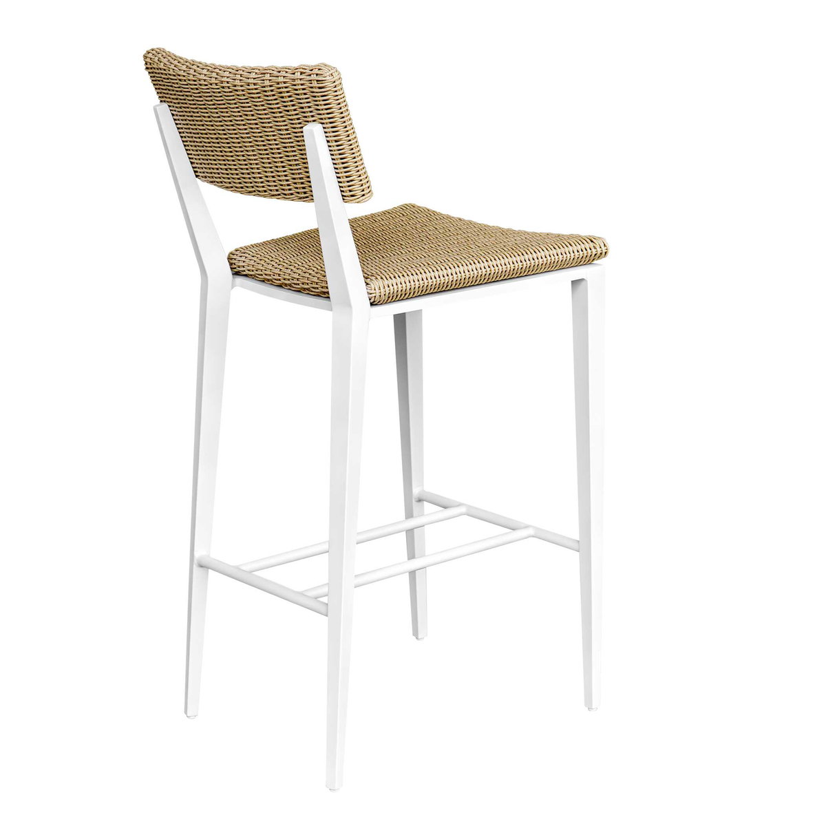 Calbas White Outdoor Bar Stool, Outdoor Stool by Uttermost, 1'7.75" width x 3'6.25" height x 1'10.6" depth View 9