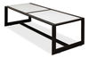 Ridged Iron Rectangular Coffee Table, by Sarreid, 60" length x 24" width x 16" height thumbnail 7