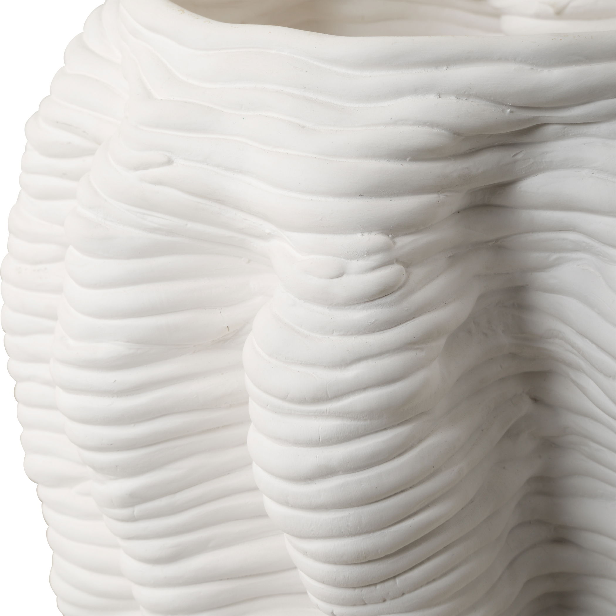 Stratified Matte White Vase large image 