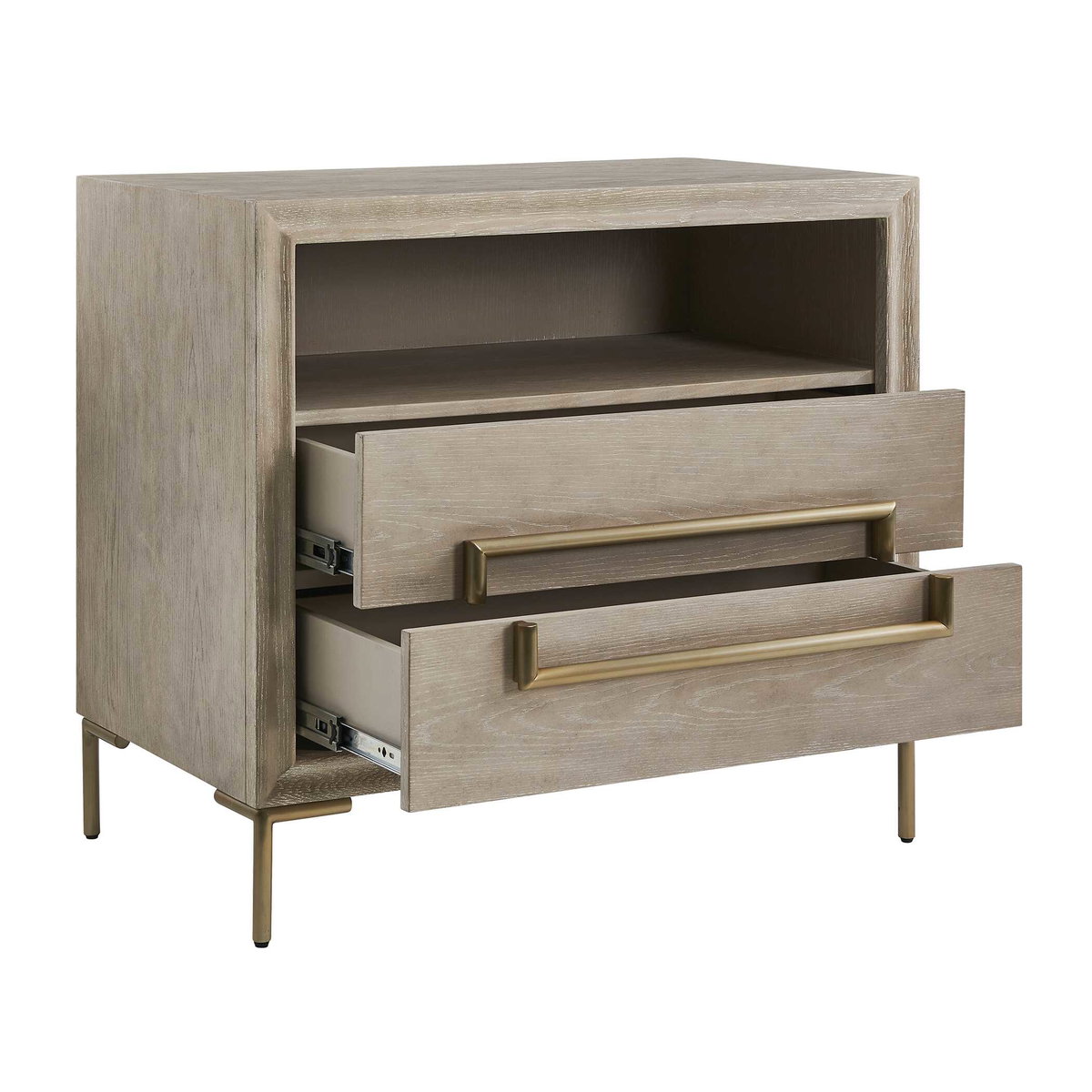 Alessia Modern Light Oak Side Table, Side & End Table by Uttermost, 32" width x 29" height x 19" depth View 8