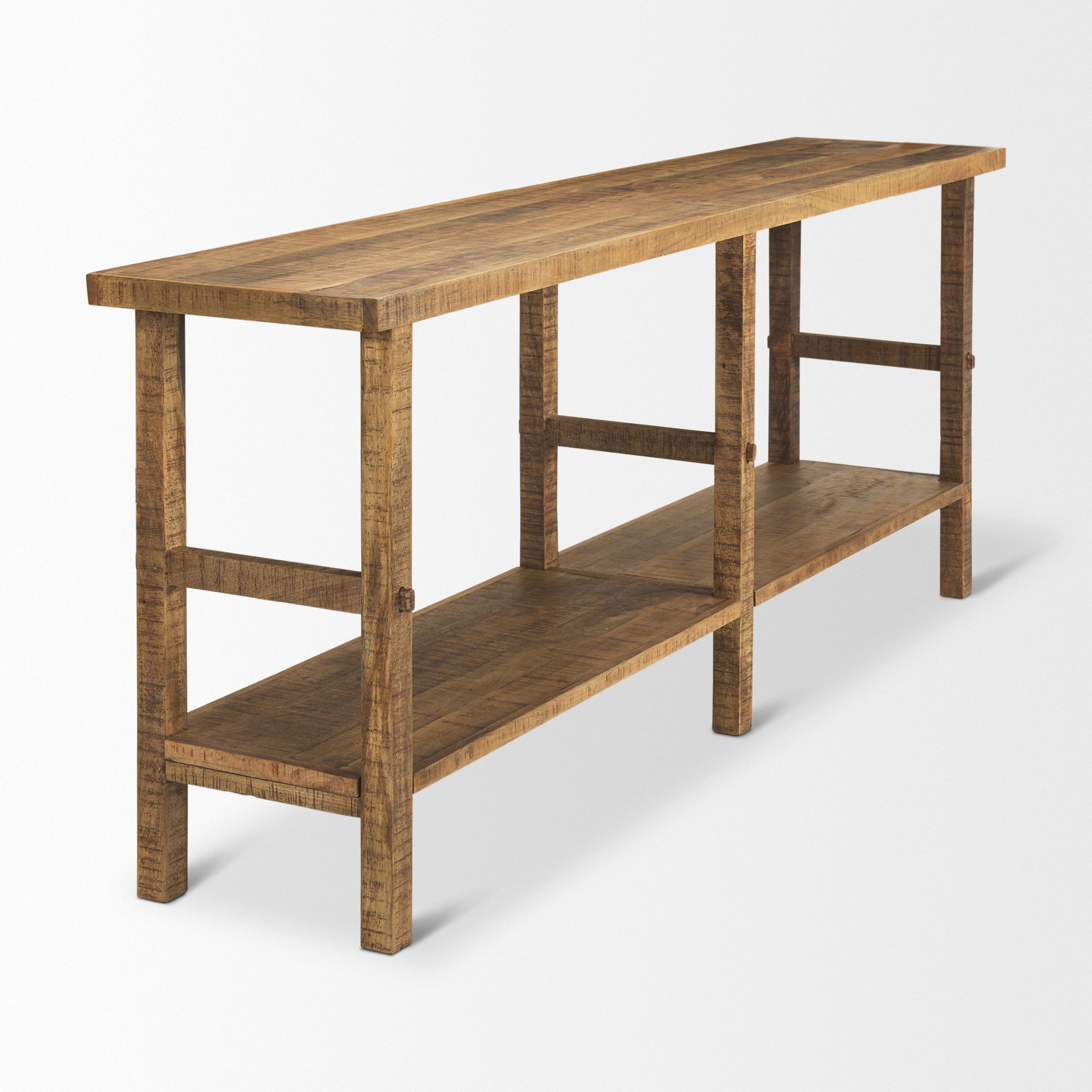 Rosie Large Brown Wood Console Table large image 