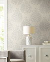 Tender Cream & Silver Wallpaper, by York Wall, 27' length x 2'3" width x 0.02" depth thumbnail 2
