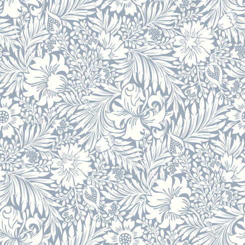 Modern Acanthus Wedgewood Blue Peel & Stick Wallpaper
