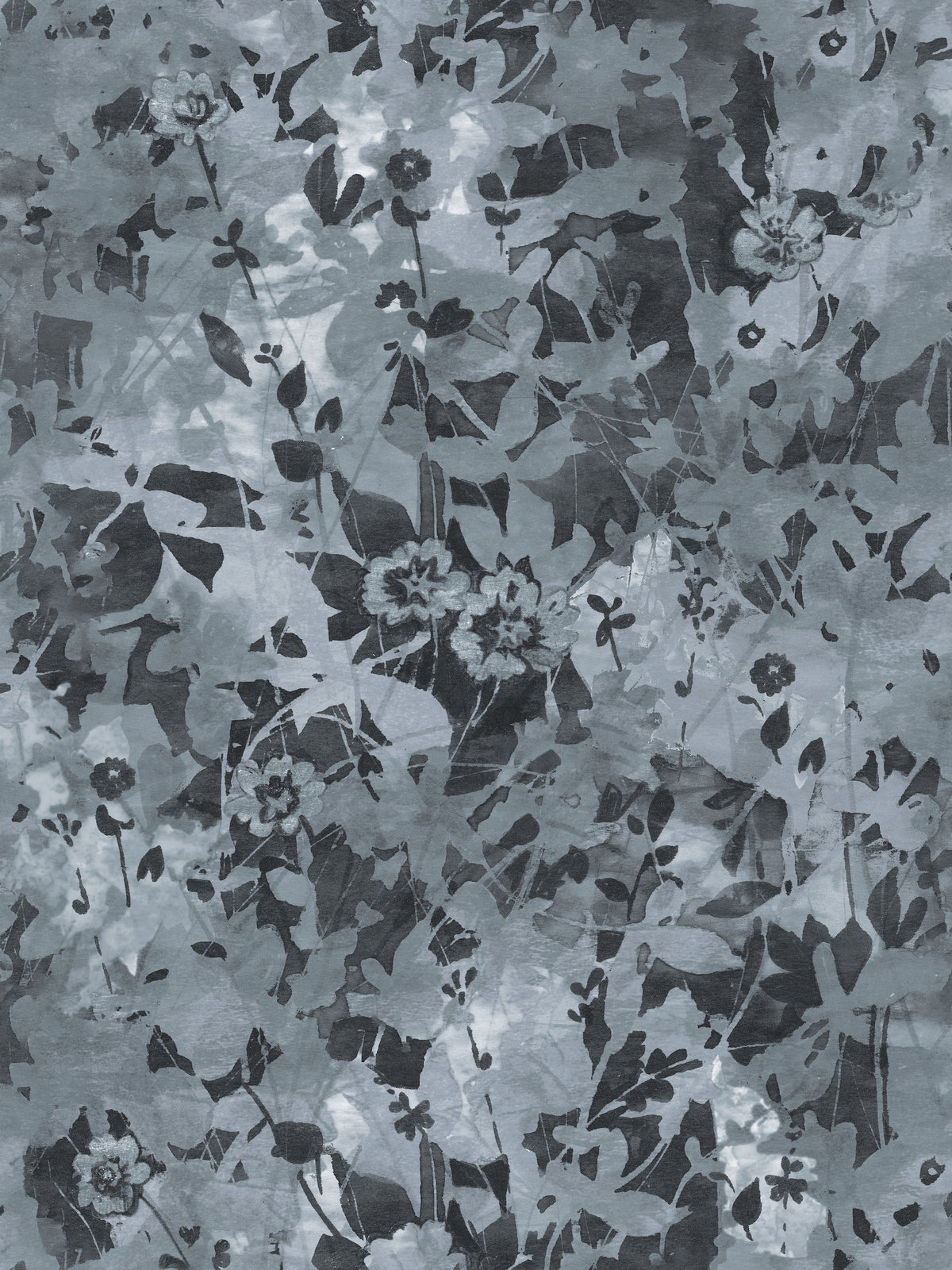 Wildflower Shadows Grey Peel & Stick Wallpaper, by York Wall, 18'10.8" length x 1'6" width x 0.02" depth
