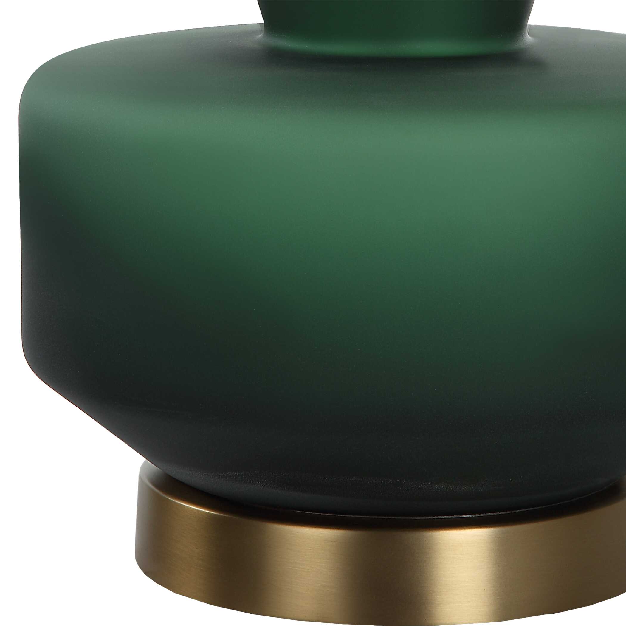 Trentino Dark Emerald Green Table Lamp, by Uttermost, 16" width x 28" height x 16" depth View 9