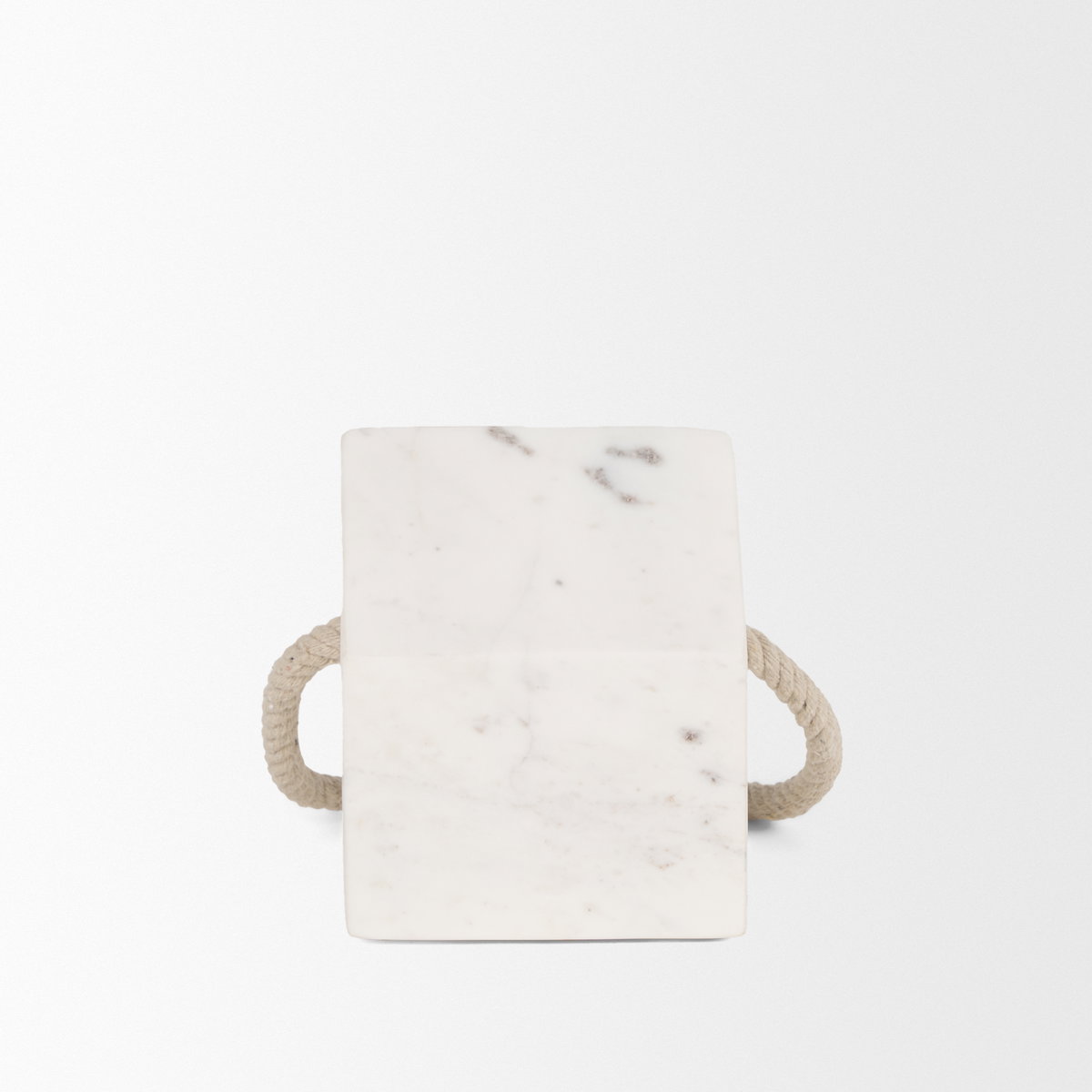 Raena White Marble House Door Stopper, Decorative Object by Mercana, 4" length x 4" width x 4.75" height View 4