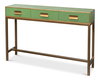 Gideon Shagreen Console  Chambray Blue, by Sarreid, 1' length x 4'6" width x 2'10" height thumbnail 1