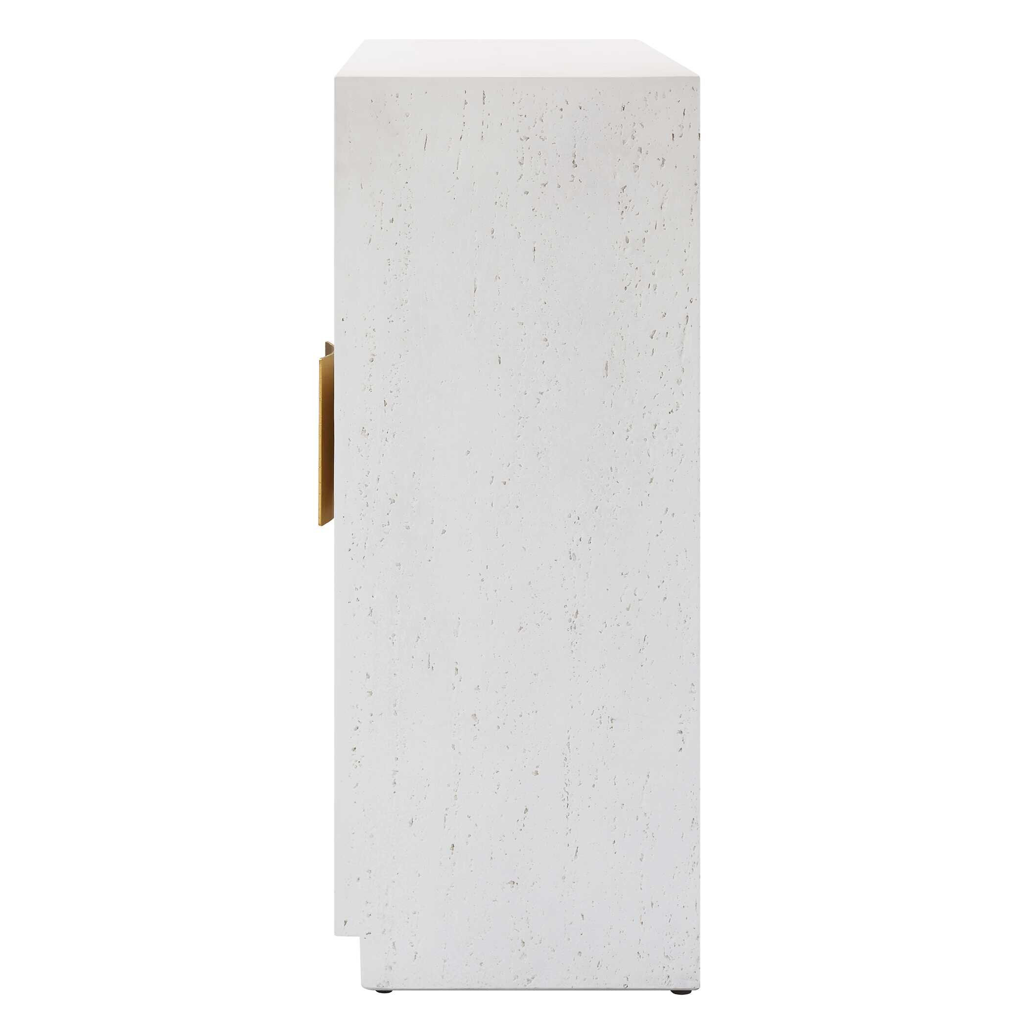 Emma 2 Door White Cabinet, Furniture by Uttermost, 32" width x 32.25" height x 14.25" depth View 6