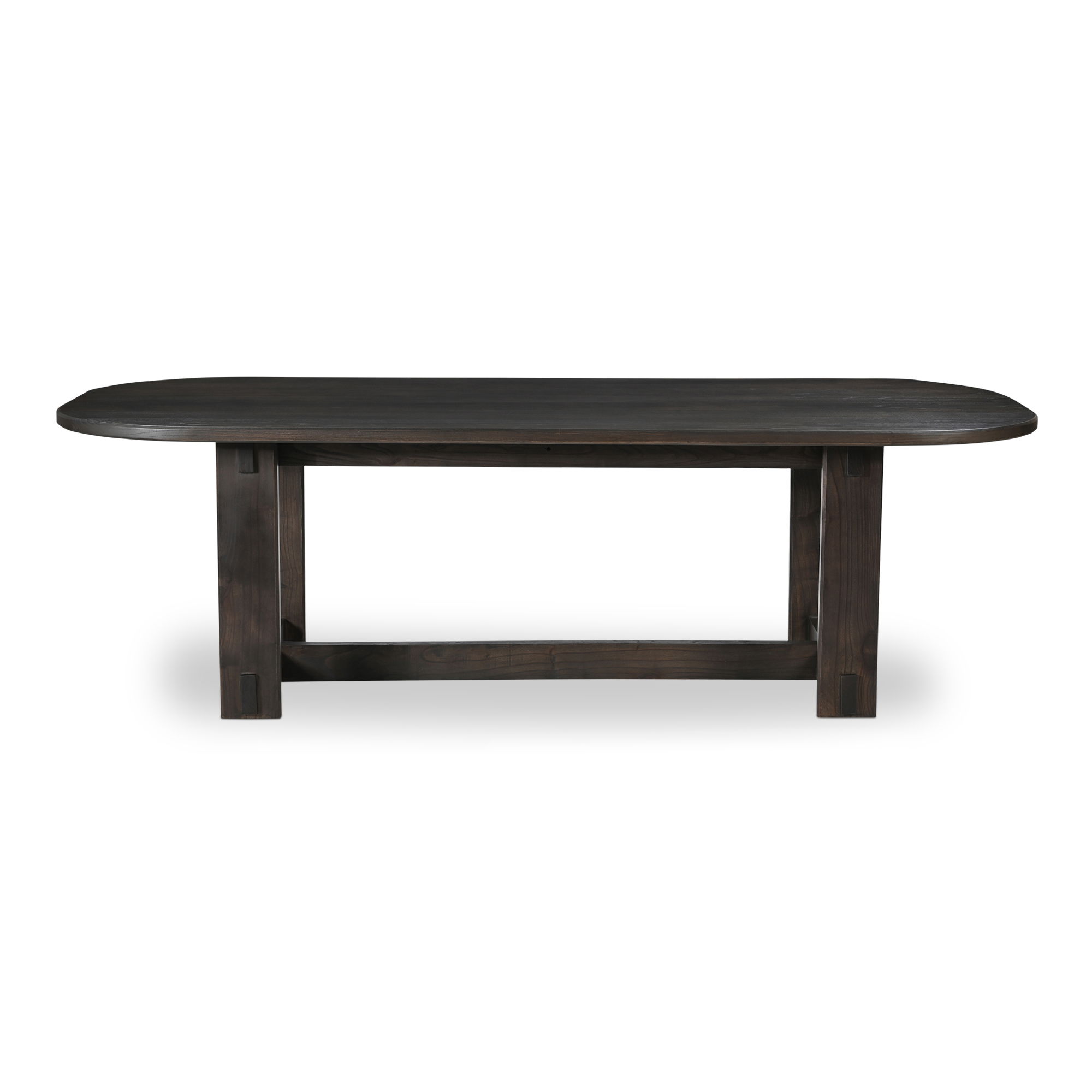 Glenn Oval Dining Table Dark Brown, by Moe's Home, 97.5" width x 30" height x 42" depth View 1