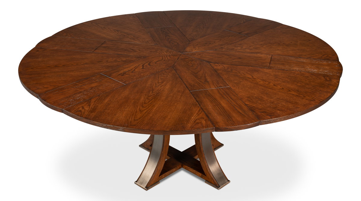 Tower Jupe Dining Table  Med Palladio, by Sarreid, 4'7" length x 4'7" width x 2'6" height View 3
