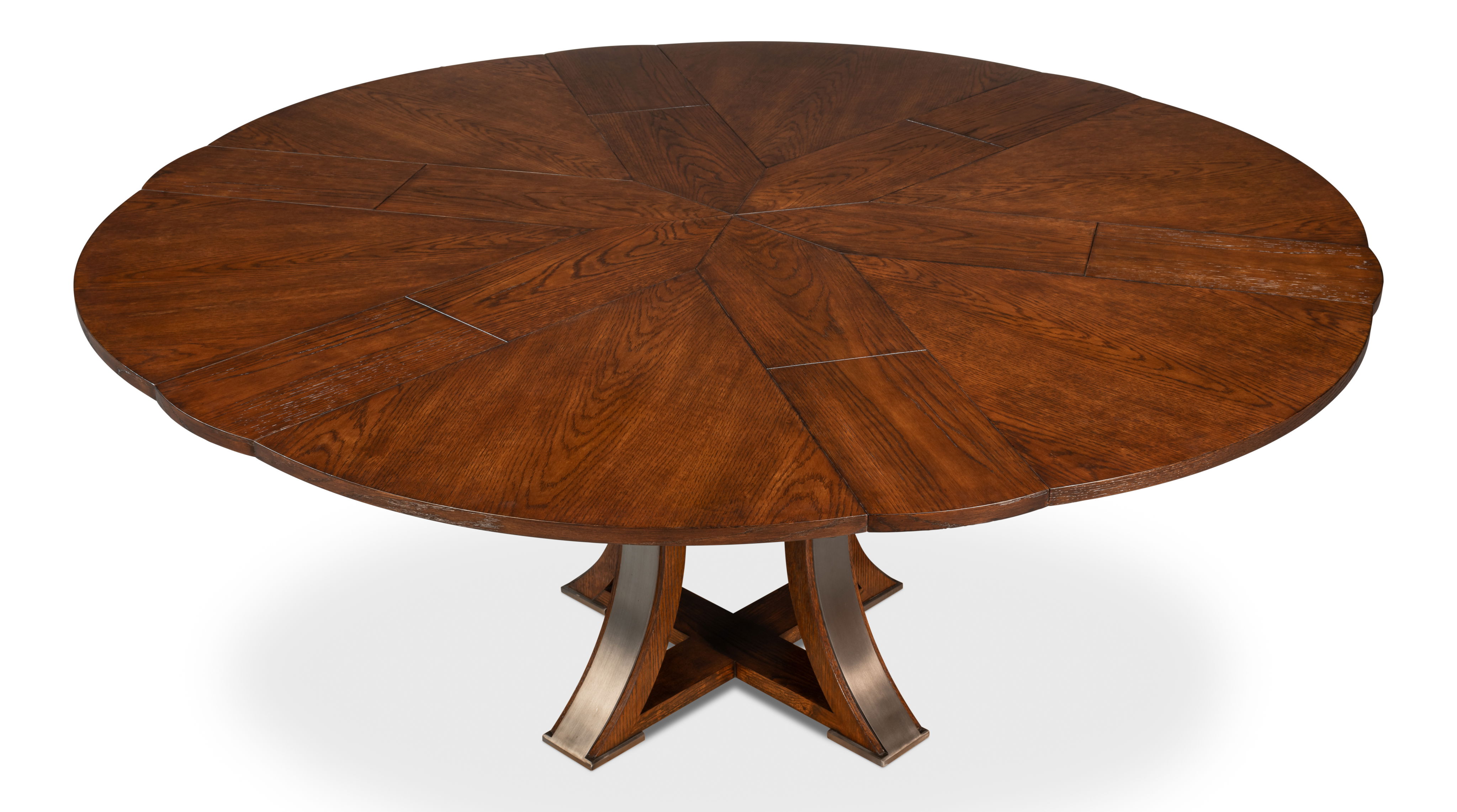 Tower Jupe Dining Table, Med,Palladio, by Sarreid, 55" length x 55" width x 30" height View 3